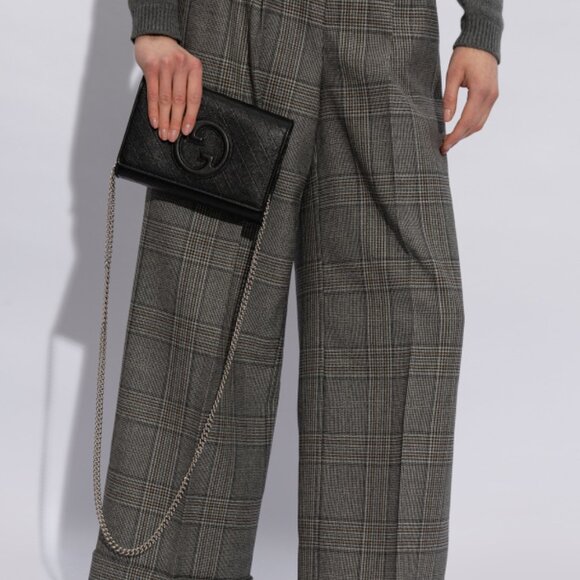 GUCCI Matelasse leather Blondie Interlocking G Chain strap clutch Bag wallet - Picture 9 of 9